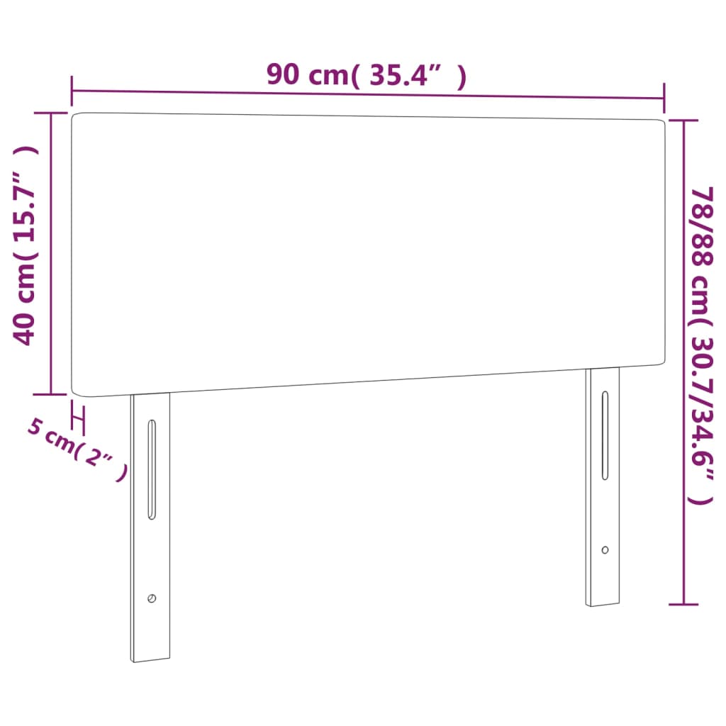 Hoofdbord 90x5x78/88 cm stof donkergrijs Hoofdborden en voetborden | Creëer jouw Trendy Thuis | Gratis bezorgd & Retour | Trendy.nl