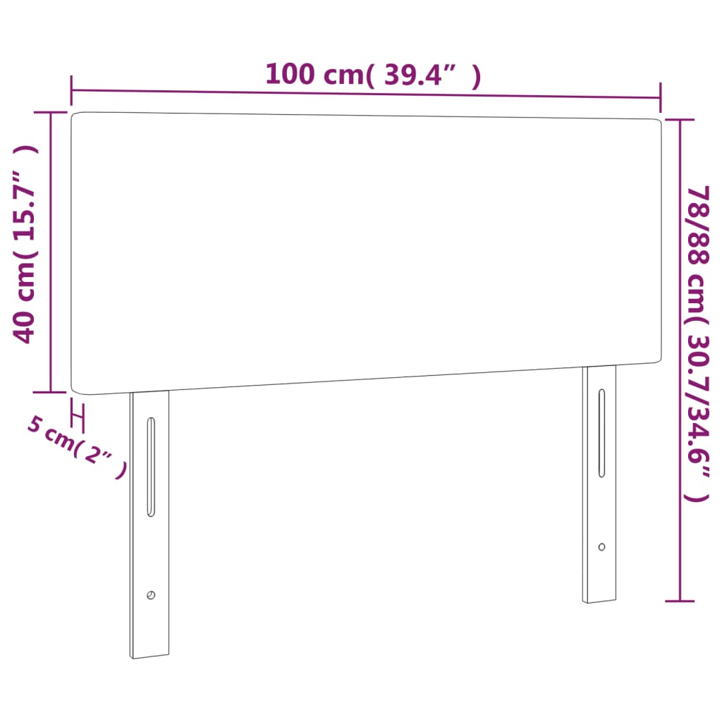 Hoofdbord 100x5x78/88 cm stof donkergrijs Hoofdborden en voetborden | Creëer jouw Trendy Thuis | Gratis bezorgd & Retour | Trendy.nl