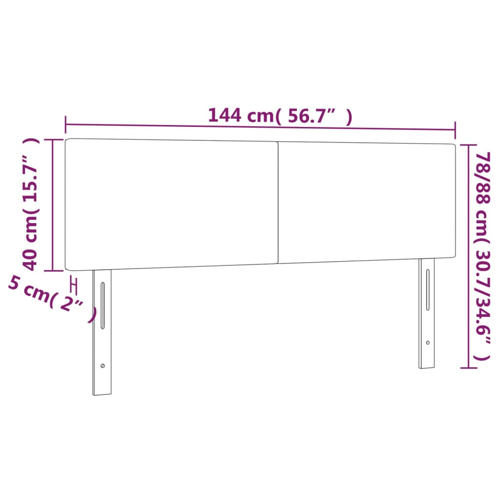 Hoofdborden 2 st 72x5x78/88 cm stof zwart Hoofdborden en voetborden | Creëer jouw Trendy Thuis | Gratis bezorgd & Retour | Trendy.nl