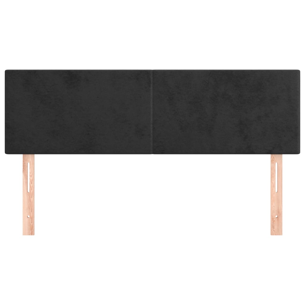 Hoofdborden 2 st 72x5x78/88 cm fluweel zwart Hoofdborden en voetborden | Creëer jouw Trendy Thuis | Gratis bezorgd & Retour | Trendy.nl