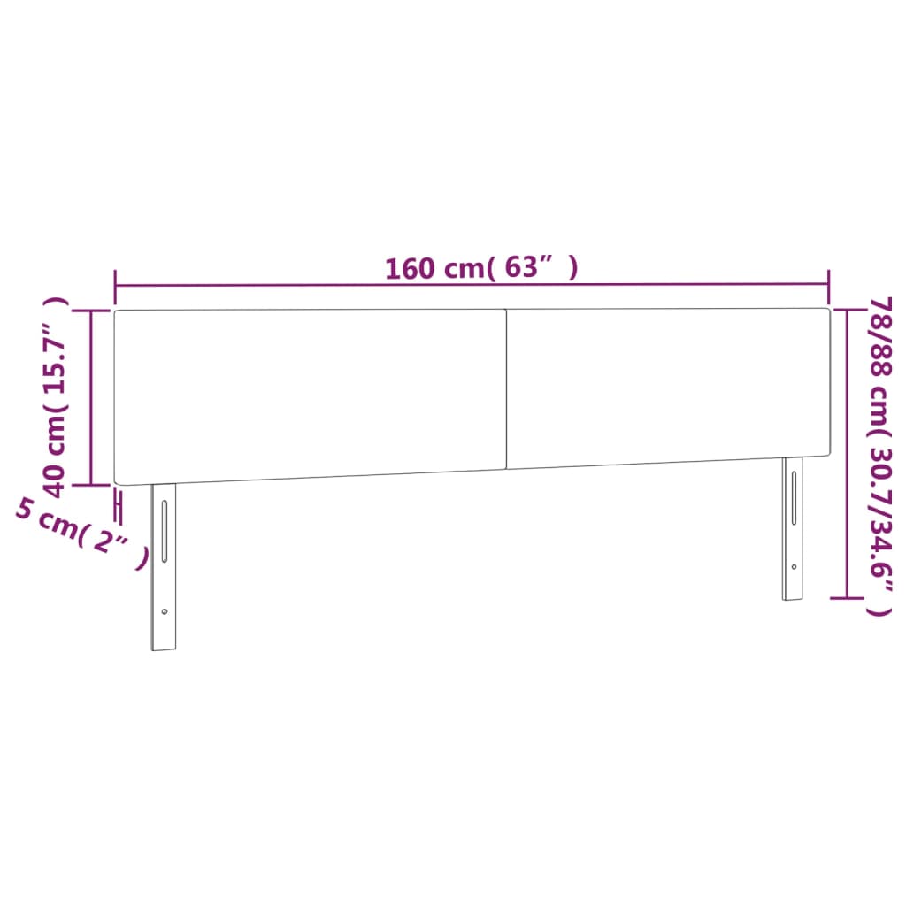 Hoofdborden 2 st 80x5x78/88 cm stof taupe Hoofdborden en voetborden | Creëer jouw Trendy Thuis | Gratis bezorgd & Retour | Trendy.nl