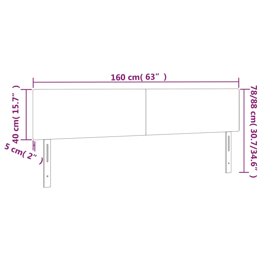 Hoofdborden 2 st 80x5x78/88 cm kunstleer zwart Hoofdborden en voetborden | Creëer jouw Trendy Thuis | Gratis bezorgd & Retour | Trendy.nl