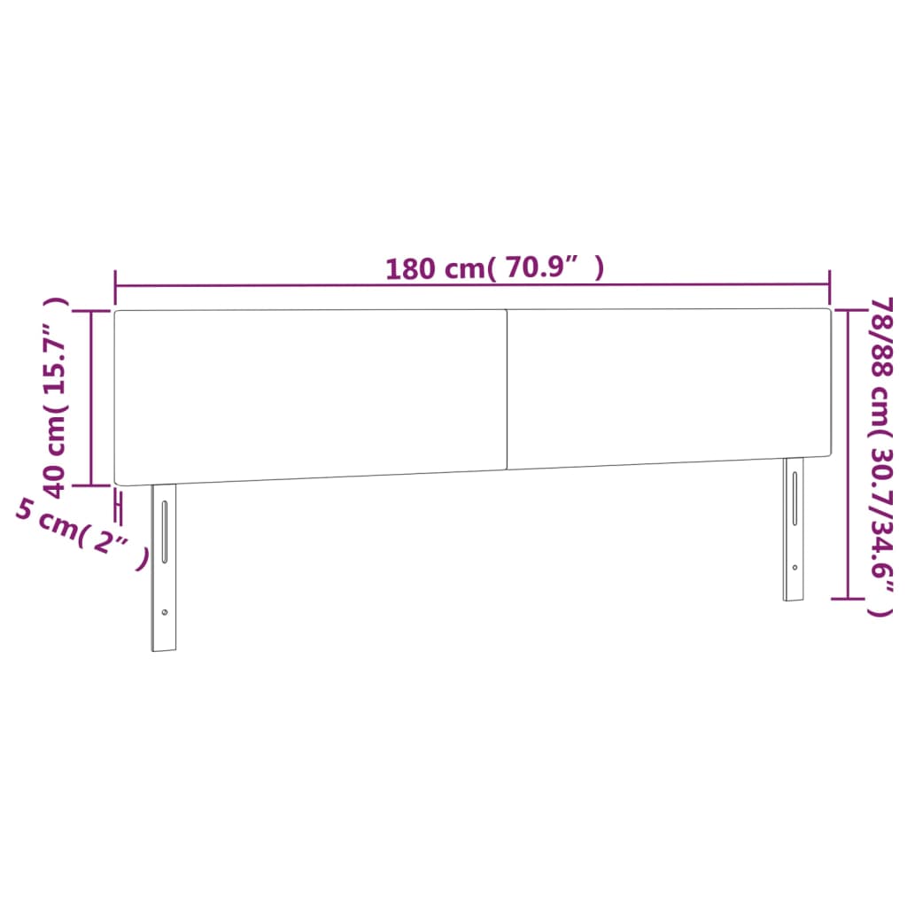 Hoofdborden 2 st 90x5x78/88 cm stof lichtgrijs Hoofdborden en voetborden | Creëer jouw Trendy Thuis | Gratis bezorgd & Retour | Trendy.nl