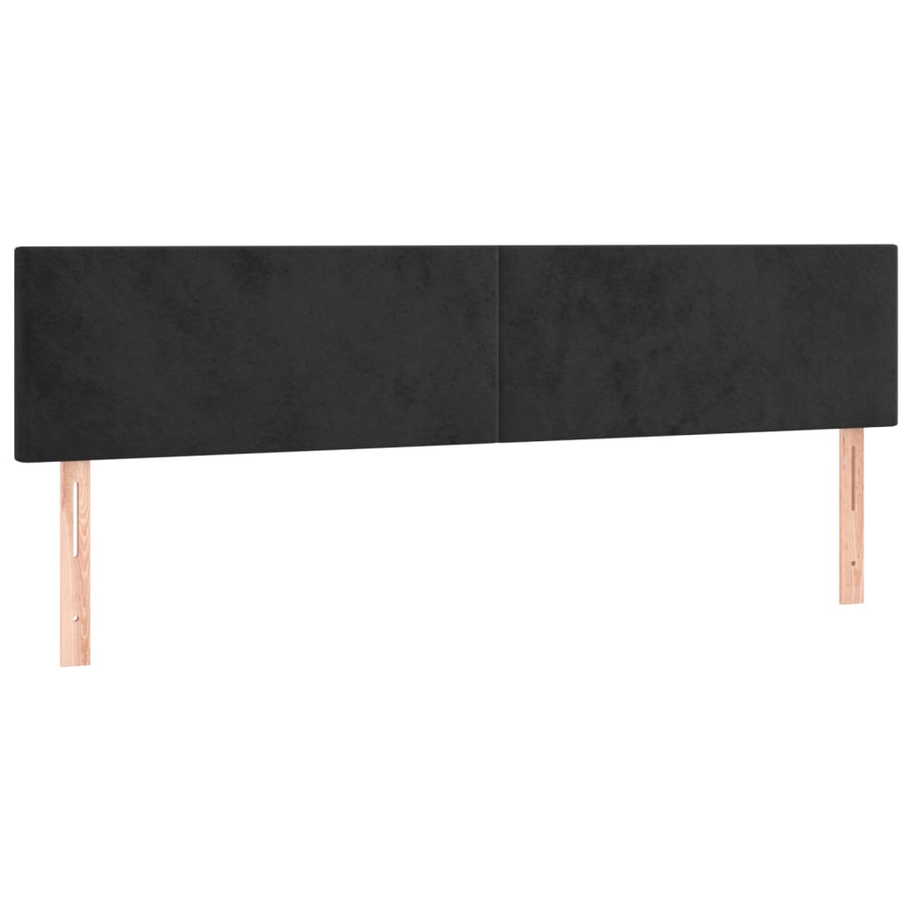 Hoofdborden 2 st 90x5x78/88 cm fluweel zwart Hoofdborden en voetborden | Creëer jouw Trendy Thuis | Gratis bezorgd & Retour | Trendy.nl