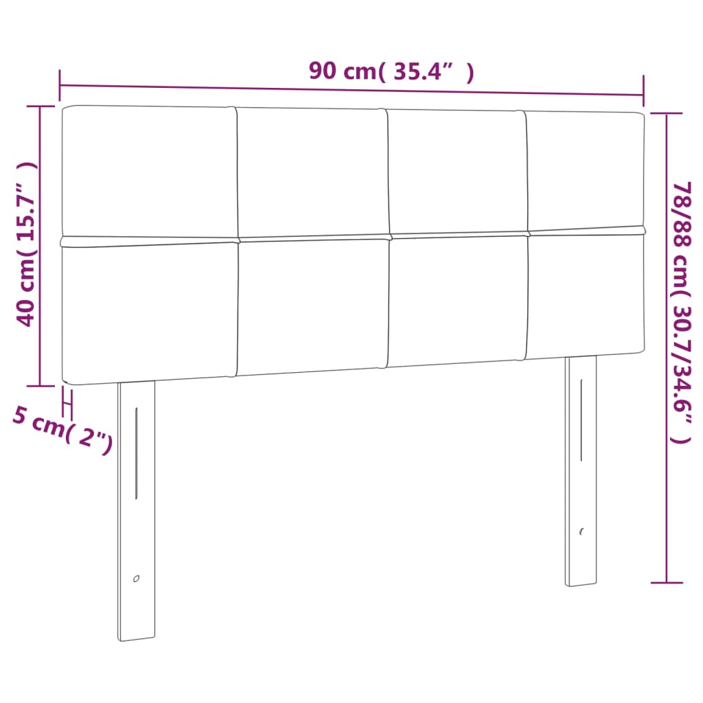 Hoofdbord 90x5x78/88 cm stof donkergrijs Hoofdborden en voetborden | Creëer jouw Trendy Thuis | Gratis bezorgd & Retour | Trendy.nl