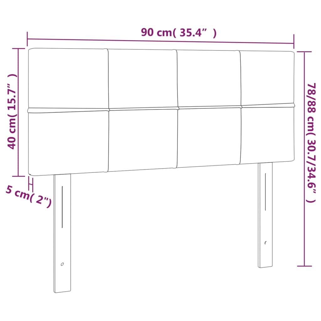 Hoofdbord 90x5x78/88 cm stof blauw Hoofdborden en voetborden | Creëer jouw Trendy Thuis | Gratis bezorgd & Retour | Trendy.nl