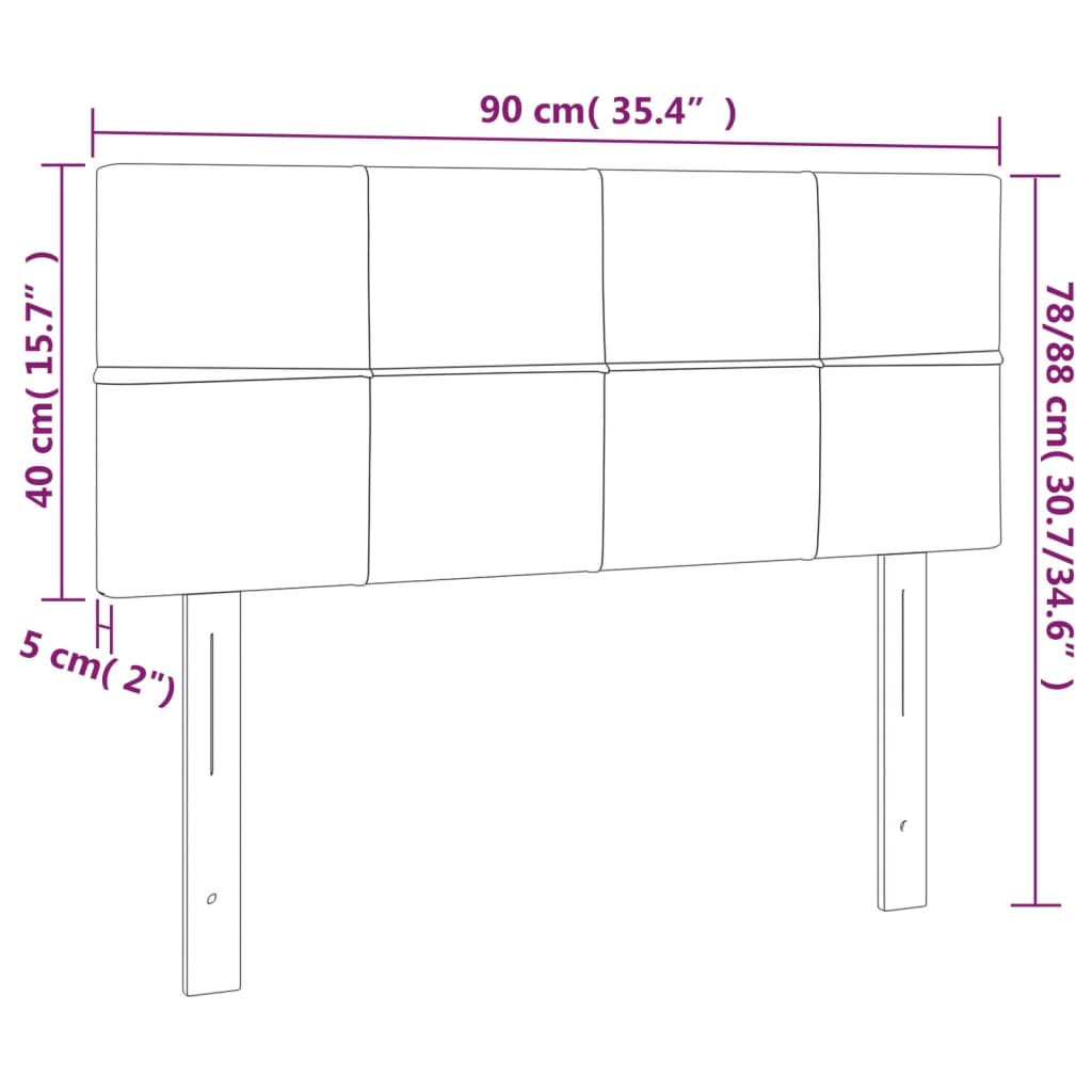 Hoofdbord 90x5x78/88 cm fluweel lichtgrijs Hoofdborden en voetborden | Creëer jouw Trendy Thuis | Gratis bezorgd & Retour | Trendy.nl