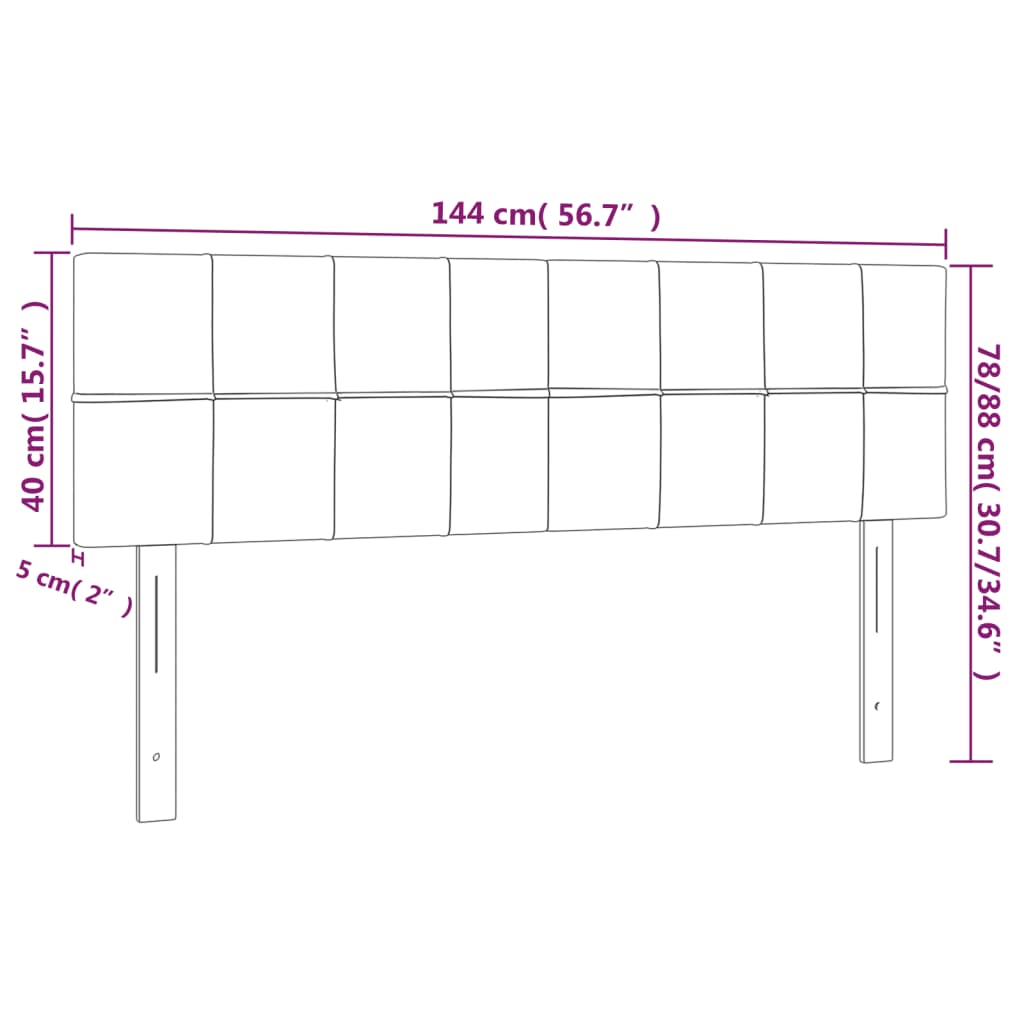 Hoofdborden 2 st 72x5x78/88 cm stof zwart Hoofdborden en voetborden | Creëer jouw Trendy Thuis | Gratis bezorgd & Retour | Trendy.nl