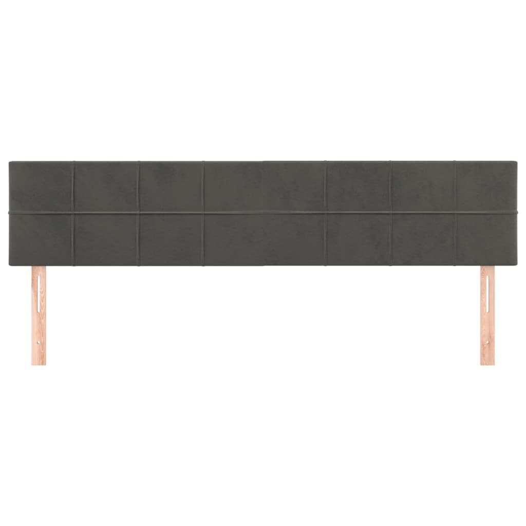 Hoofdborden 2 st 80x5x78/88 cm fluweel donkergrijs Hoofdborden en voetborden | Creëer jouw Trendy Thuis | Gratis bezorgd & Retour | Trendy.nl