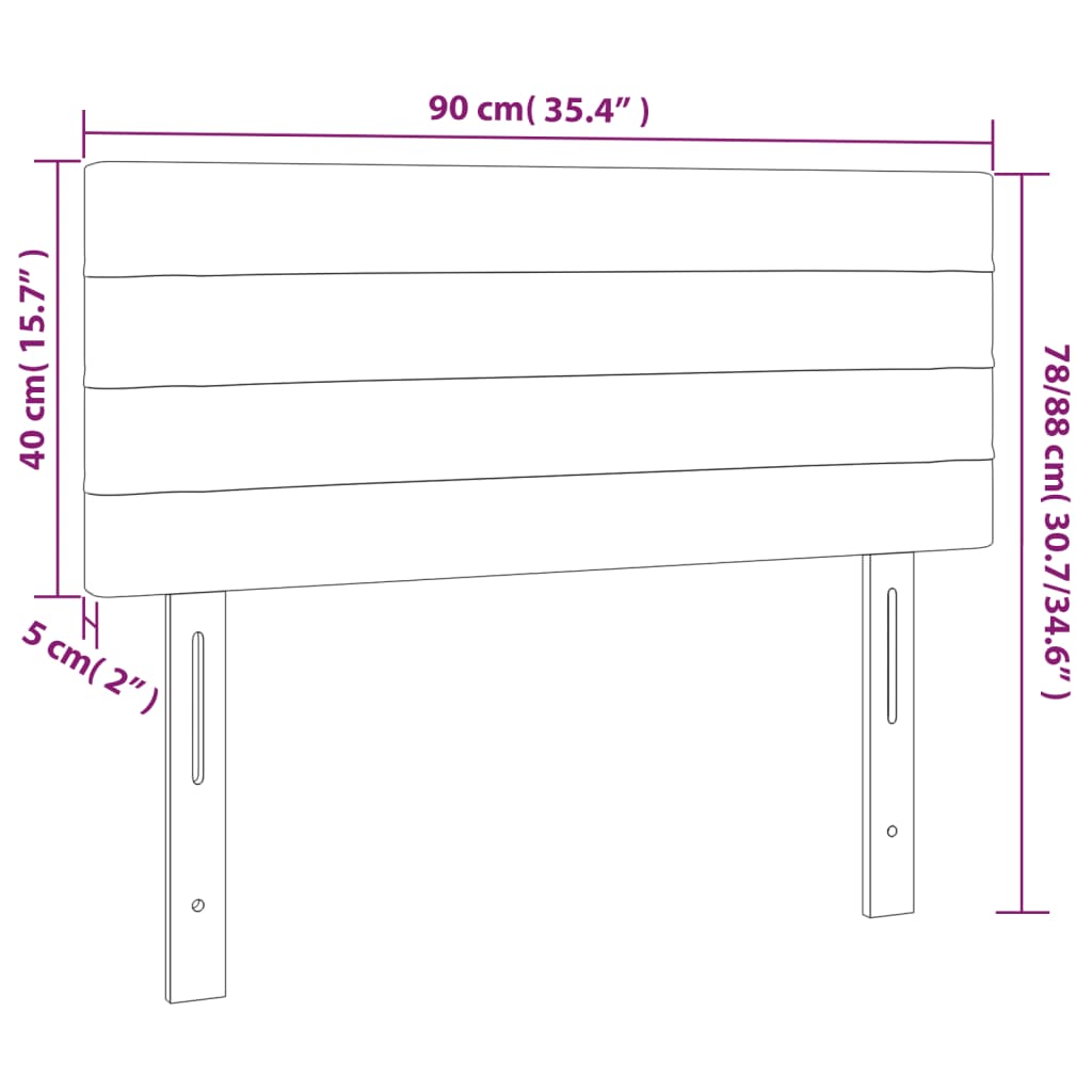 Hoofdbord 90x5x78/88 cm fluweel lichtgrijs Hoofdborden en voetborden | Creëer jouw Trendy Thuis | Gratis bezorgd & Retour | Trendy.nl