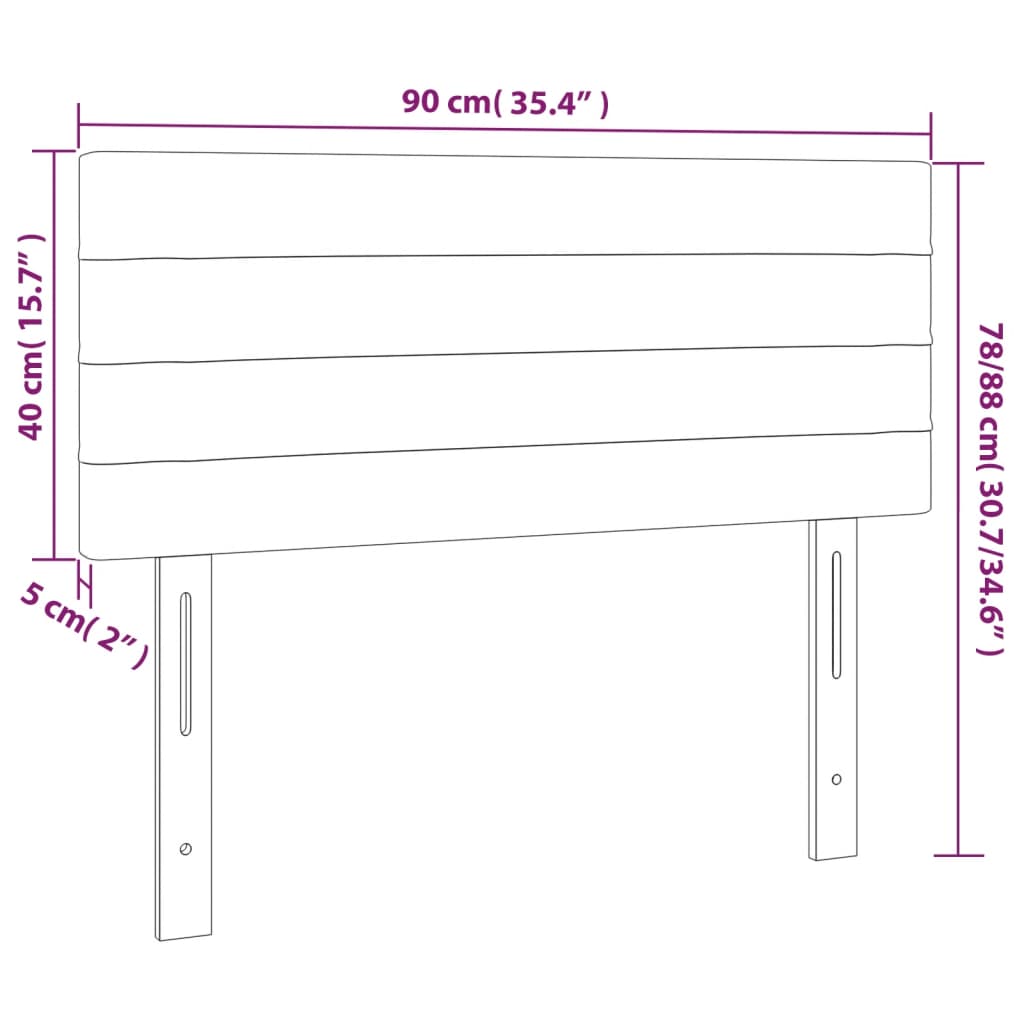 Hoofdbord 90x5x78/88 cm fluweel donkergrijs Hoofdborden en voetborden | Creëer jouw Trendy Thuis | Gratis bezorgd & Retour | Trendy.nl