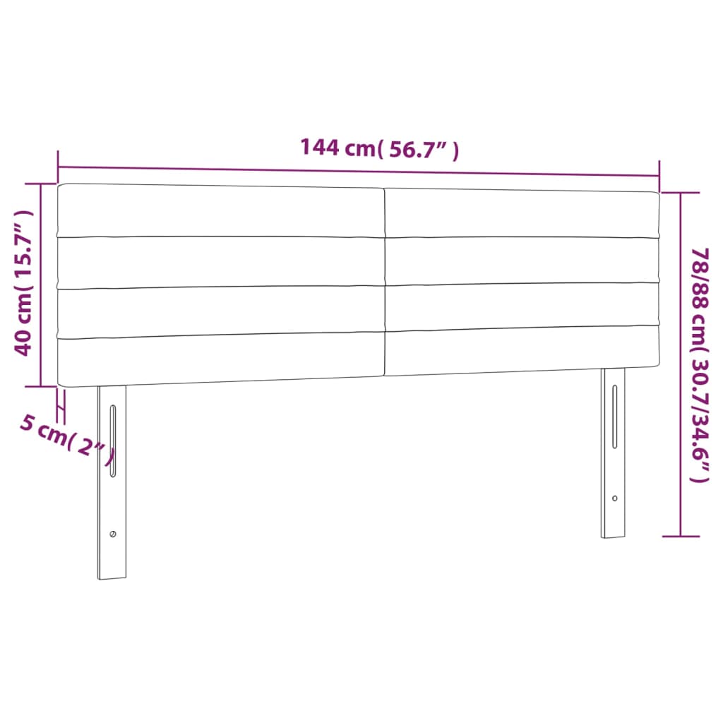 Hoofdborden 2 st 72x5x78/88 cm stof zwart Hoofdborden en voetborden | Creëer jouw Trendy Thuis | Gratis bezorgd & Retour | Trendy.nl