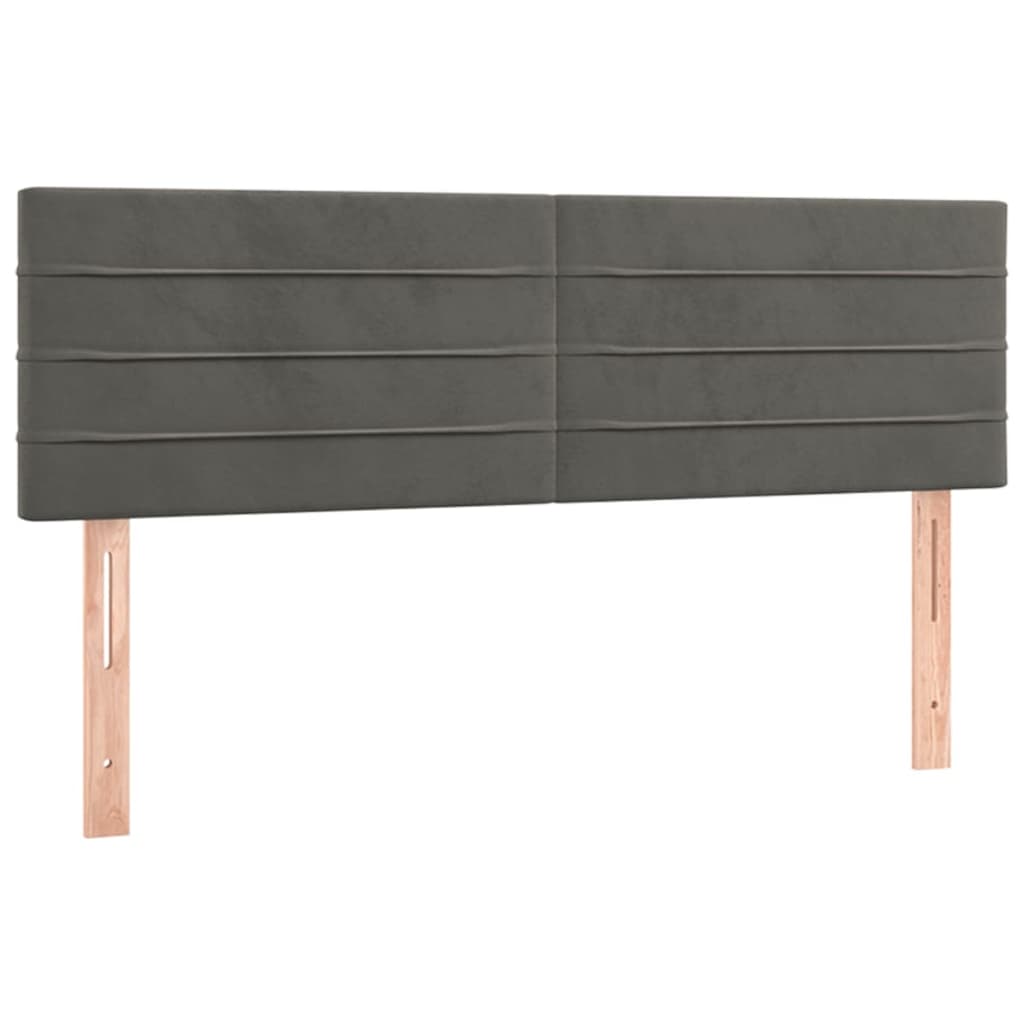 Hoofdborden 2 st 72x5x78/88 cm fluweel donkergrijs Hoofdborden en voetborden | Creëer jouw Trendy Thuis | Gratis bezorgd & Retour | Trendy.nl