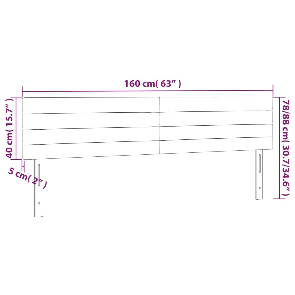 Hoofdborden 2 st 80x5x78/88 cm stof lichtgrijs Hoofdborden en voetborden | Creëer jouw Trendy Thuis | Gratis bezorgd & Retour | Trendy.nl