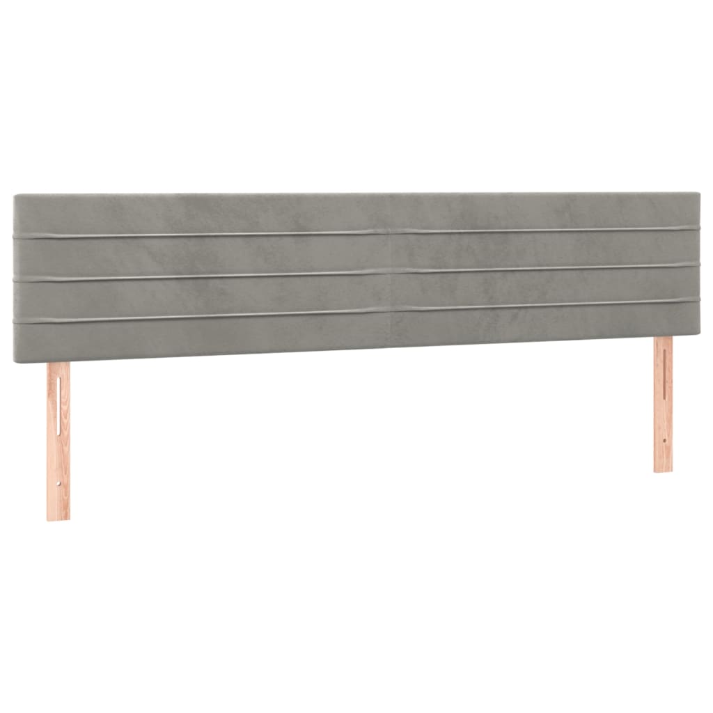 Hoofdborden 2 st 80x5x78/88 cm fluweel lichtgrijs Hoofdborden en voetborden | Creëer jouw Trendy Thuis | Gratis bezorgd & Retour | Trendy.nl