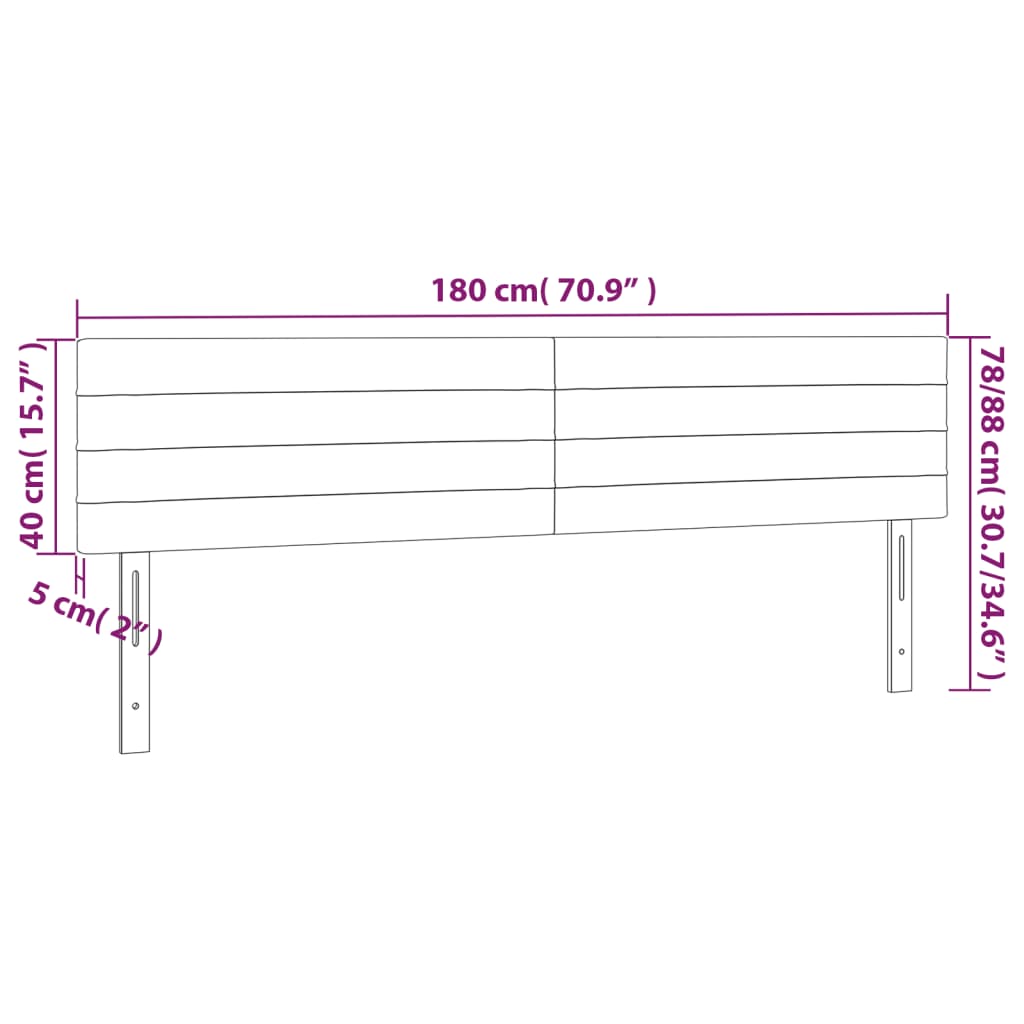 Hoofdborden 2 st 90x5x78/88 cm stof taupe Hoofdborden en voetborden | Creëer jouw Trendy Thuis | Gratis bezorgd & Retour | Trendy.nl