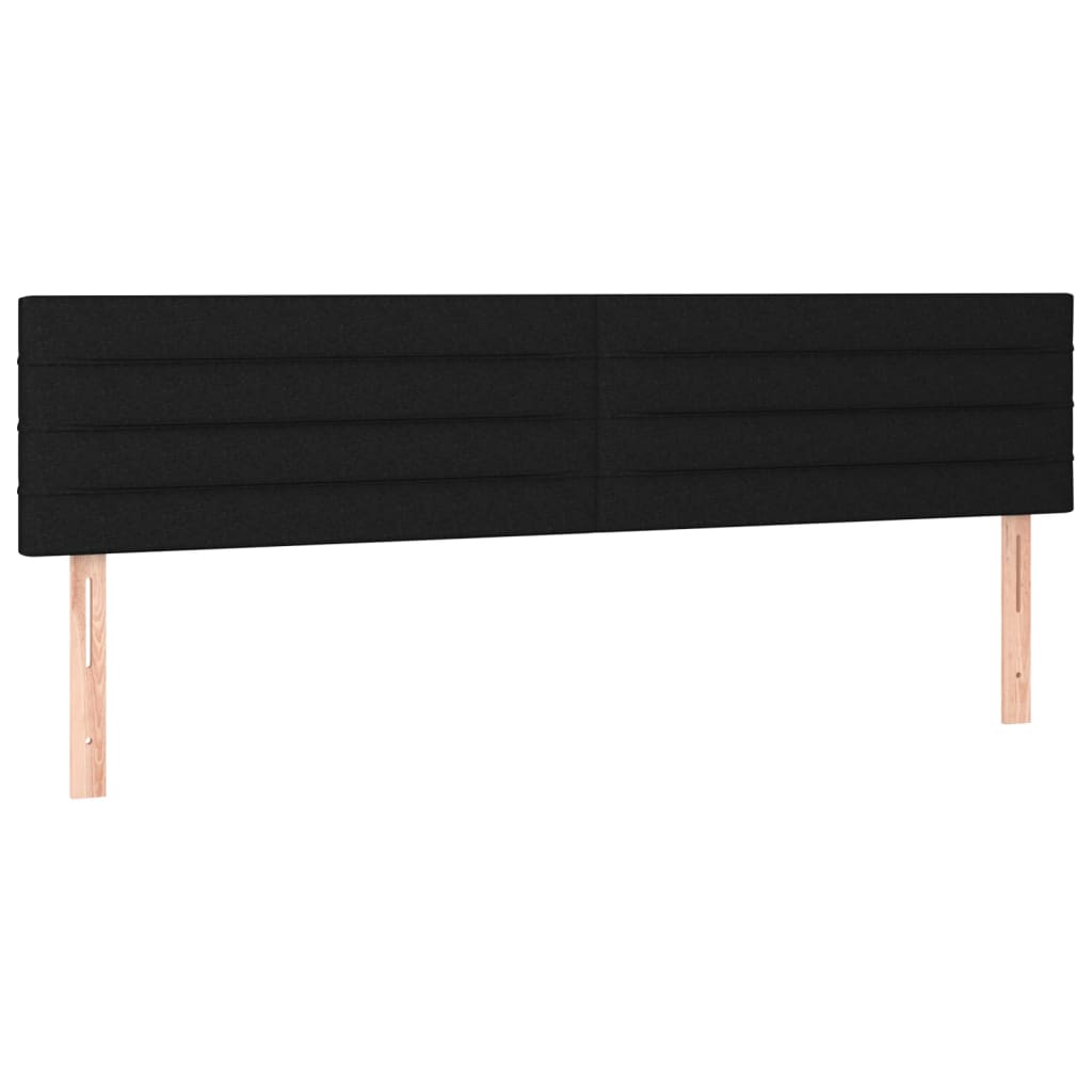 Hoofdborden 2 st 100x5x78/88 cm stof zwart Hoofdborden en voetborden | Creëer jouw Trendy Thuis | Gratis bezorgd & Retour | Trendy.nl