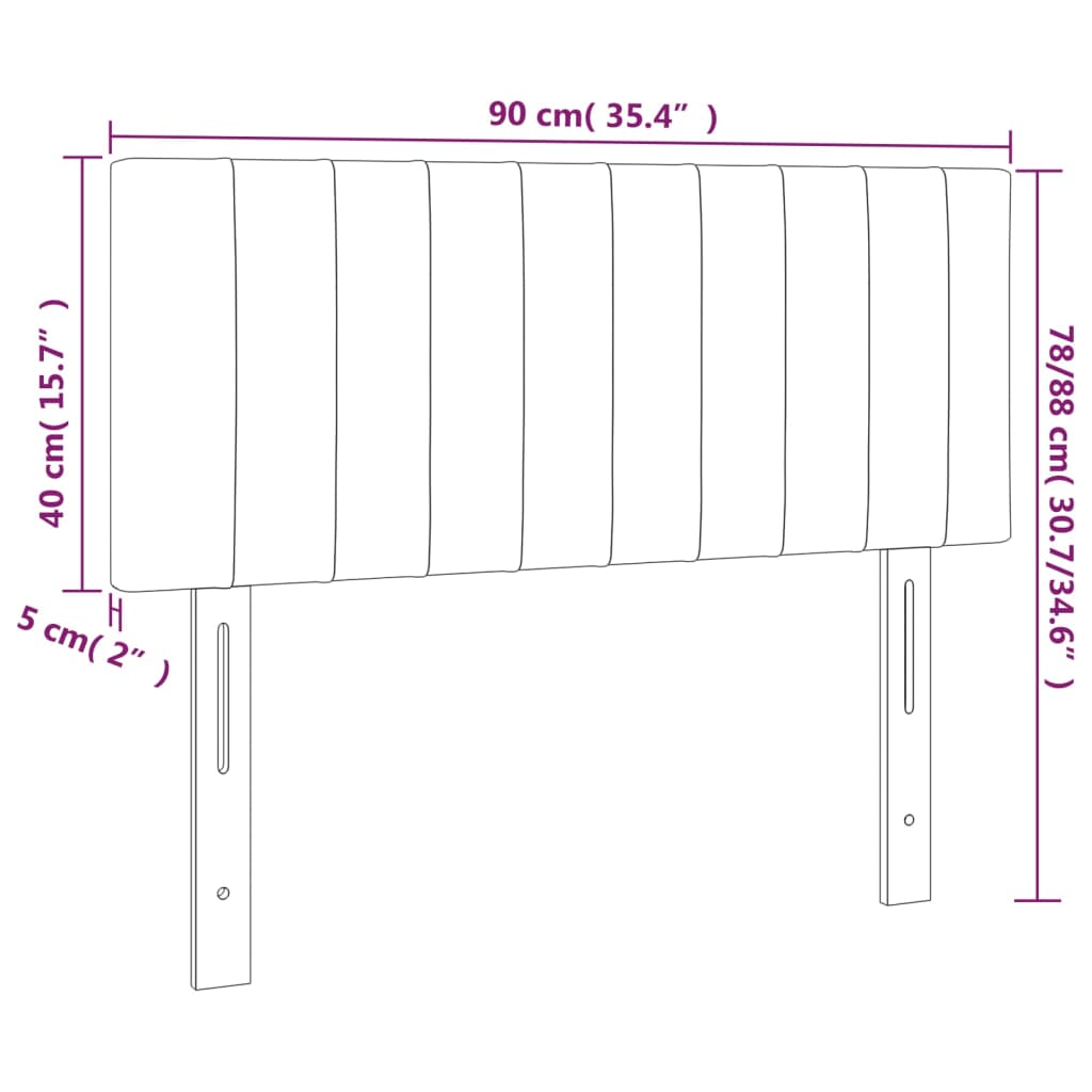 Hoofdbord 90x5x78/88 cm stof lichtgrijs Hoofdborden en voetborden | Creëer jouw Trendy Thuis | Gratis bezorgd & Retour | Trendy.nl