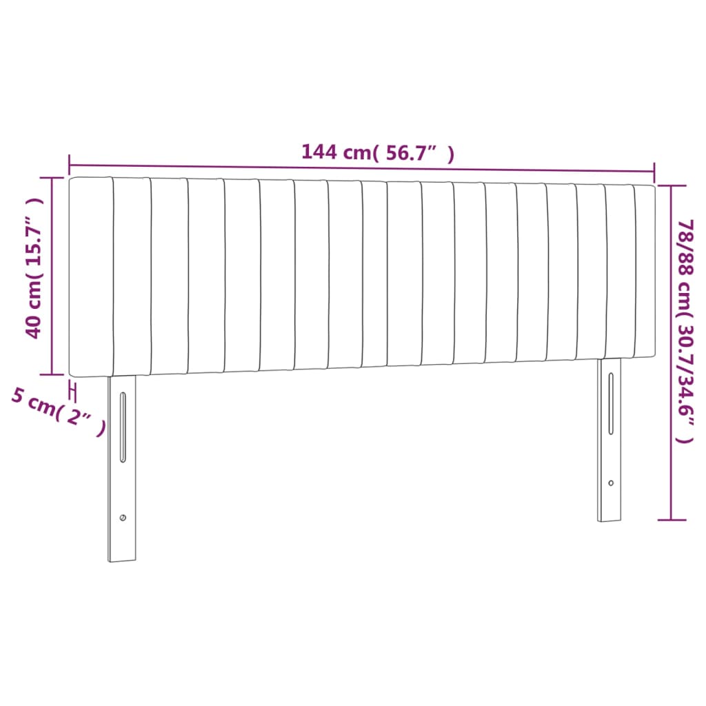 Hoofdborden 2 st 72x5x78/88 cm stof lichtgrijs Hoofdborden en voetborden | Creëer jouw Trendy Thuis | Gratis bezorgd & Retour | Trendy.nl