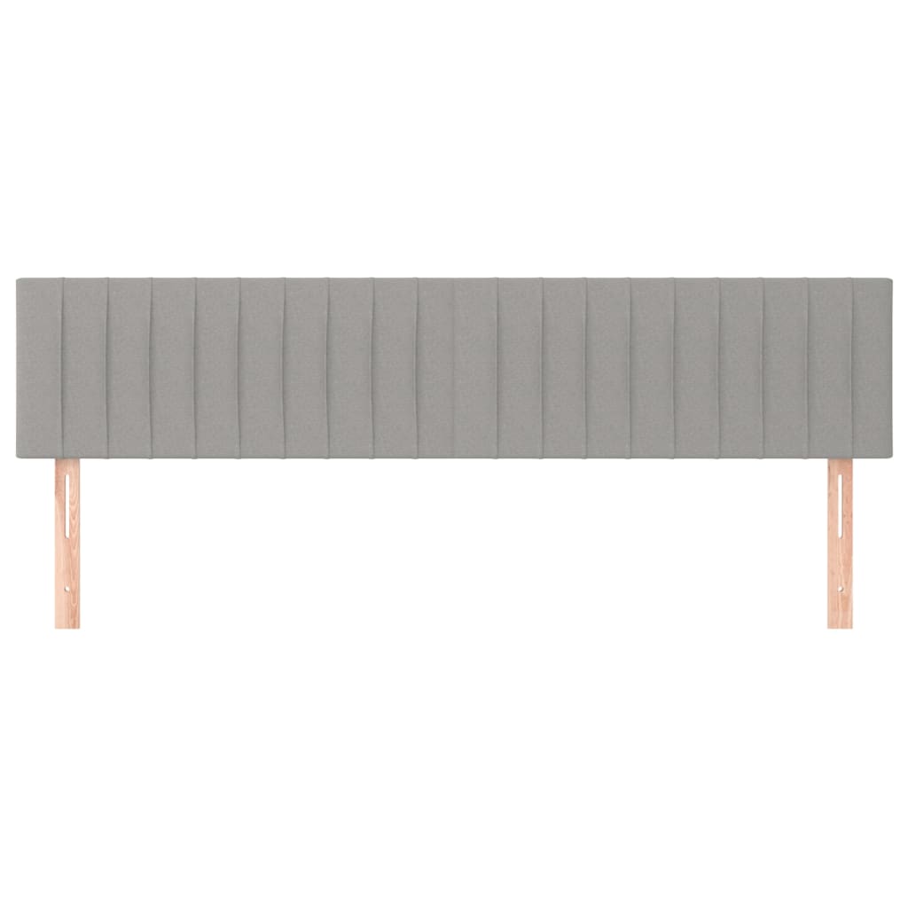 Hoofdborden 2 st 80x5x78/88 cm stof lichtgrijs Hoofdborden en voetborden | Creëer jouw Trendy Thuis | Gratis bezorgd & Retour | Trendy.nl