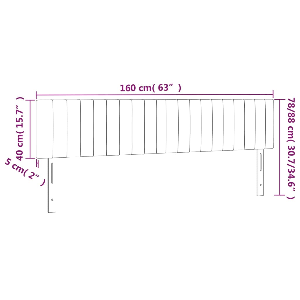 Hoofdborden 2 st 80x5x78/88 cm stof lichtgrijs Hoofdborden en voetborden | Creëer jouw Trendy Thuis | Gratis bezorgd & Retour | Trendy.nl