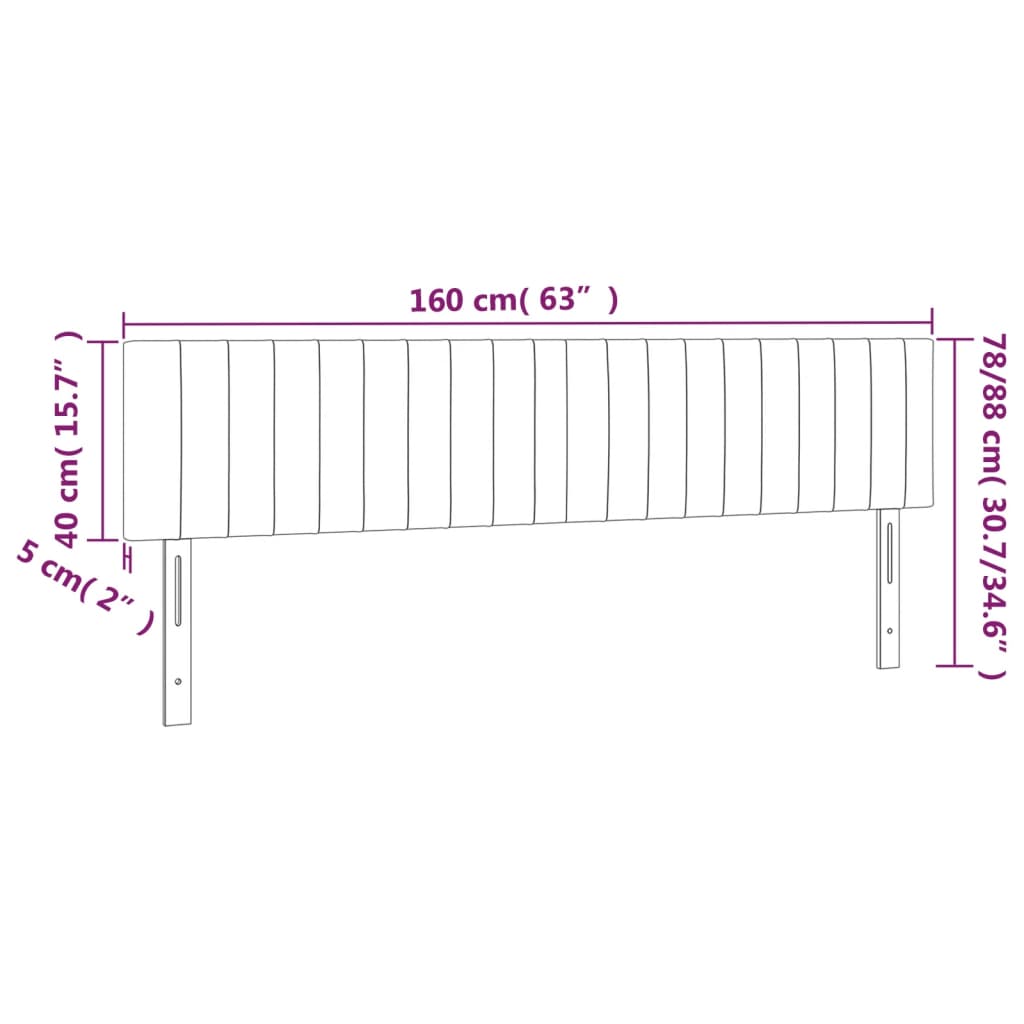 Hoofdborden 2 st 80x5x78/88 cm stof zwart Hoofdborden en voetborden | Creëer jouw Trendy Thuis | Gratis bezorgd & Retour | Trendy.nl