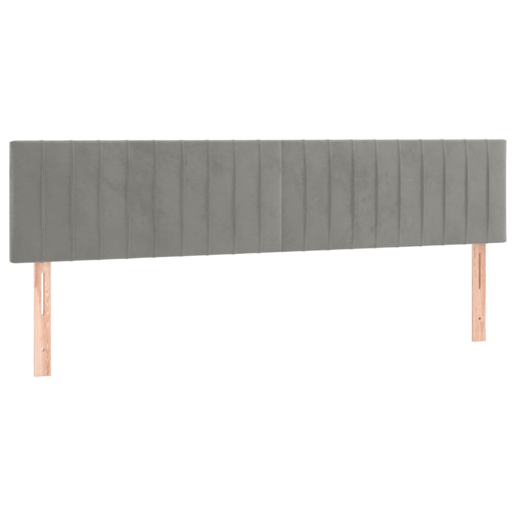 Hoofdborden 2 st 80x5x78/88 cm fluweel lichtgrijs Hoofdborden en voetborden | Creëer jouw Trendy Thuis | Gratis bezorgd & Retour | Trendy.nl