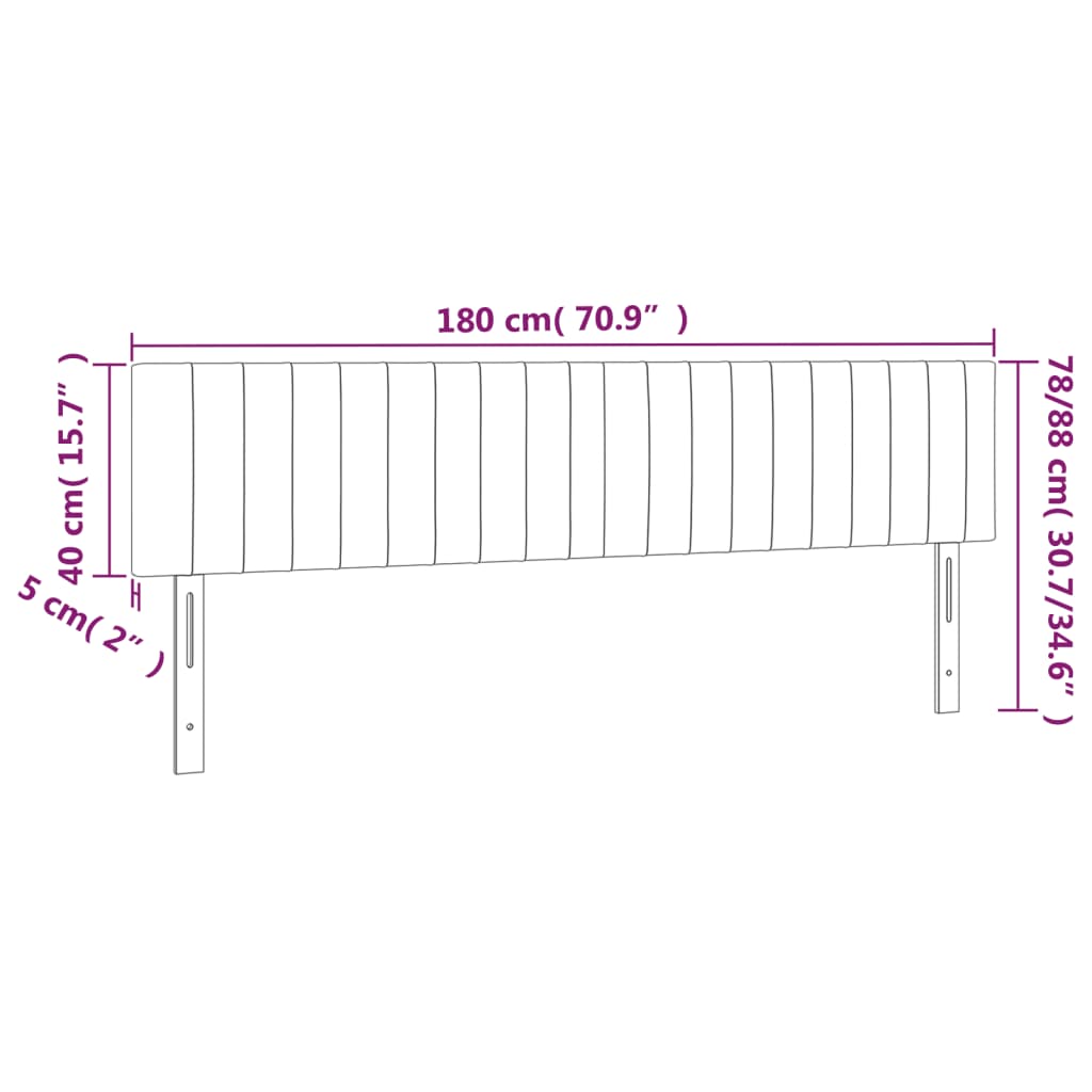 Hoofdborden 2 st 90x5x78/88 cm stof donkergrijs Hoofdborden en voetborden | Creëer jouw Trendy Thuis | Gratis bezorgd & Retour | Trendy.nl