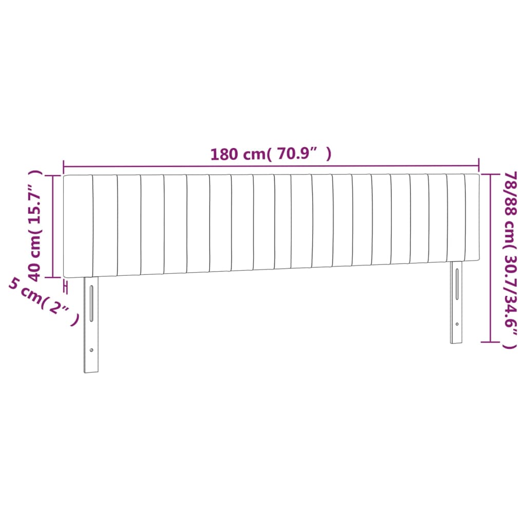 Hoofdborden 2 st 90x5x78/88 cm stof taupe Hoofdborden en voetborden | Creëer jouw Trendy Thuis | Gratis bezorgd & Retour | Trendy.nl