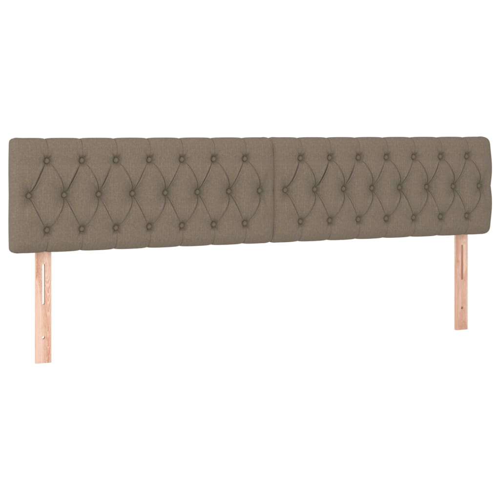 Hoofdborden 2 st 100x7x78/88 cm stof taupe Hoofdborden en voetborden | Creëer jouw Trendy Thuis | Gratis bezorgd & Retour | Trendy.nl