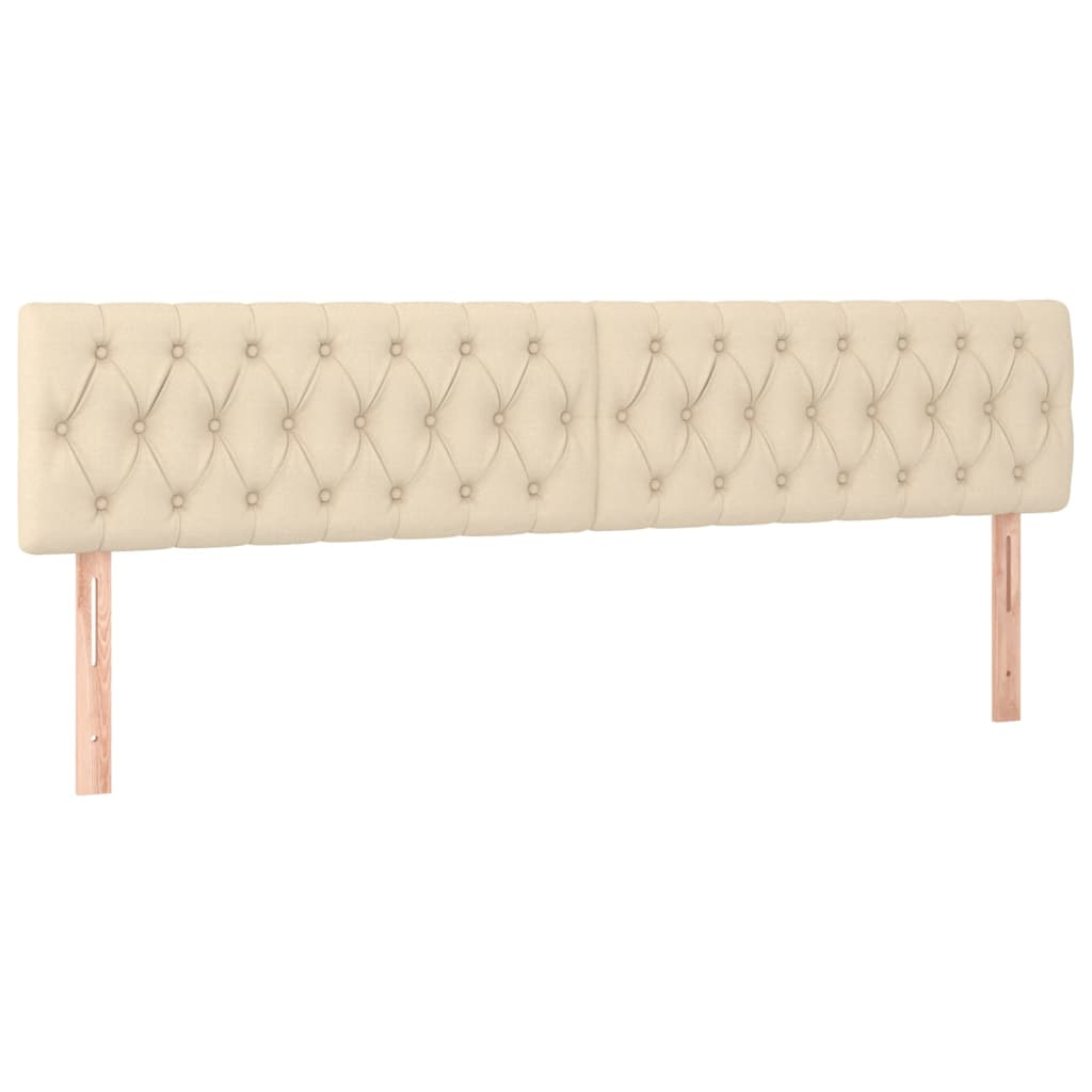 Hoofdborden 2 st 100x7x78/88 cm stof crèmekleurig Hoofdborden en voetborden | Creëer jouw Trendy Thuis | Gratis bezorgd & Retour | Trendy.nl