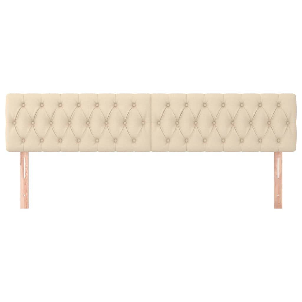 Hoofdborden 2 st 100x7x78/88 cm stof crèmekleurig Hoofdborden en voetborden | Creëer jouw Trendy Thuis | Gratis bezorgd & Retour | Trendy.nl