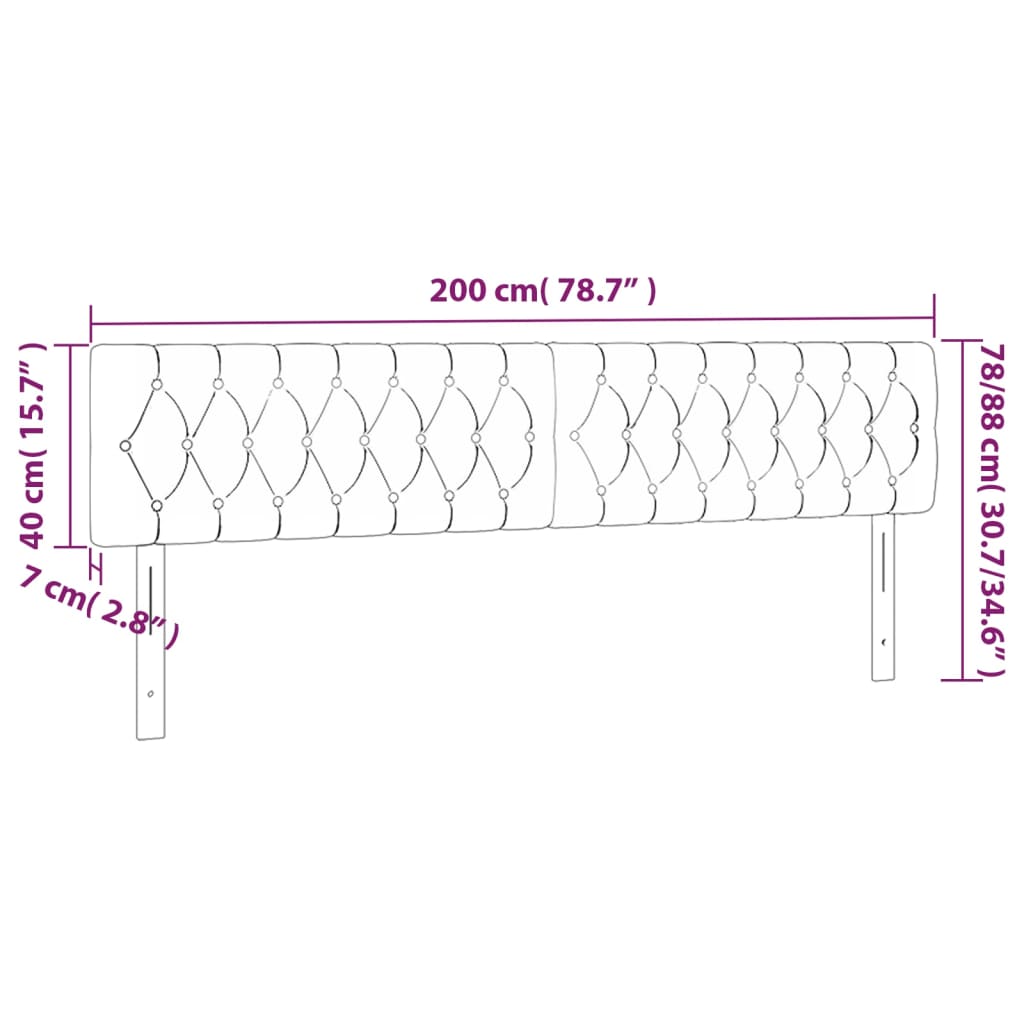 Hoofdborden 2 st 100x7x78/88 cm stof crèmekleurig Hoofdborden en voetborden | Creëer jouw Trendy Thuis | Gratis bezorgd & Retour | Trendy.nl