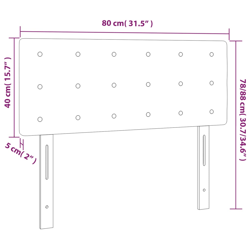 Hoofdbord 80x5x78/88 cm stof crèmekleurig Hoofdborden en voetborden | Creëer jouw Trendy Thuis | Gratis bezorgd & Retour | Trendy.nl