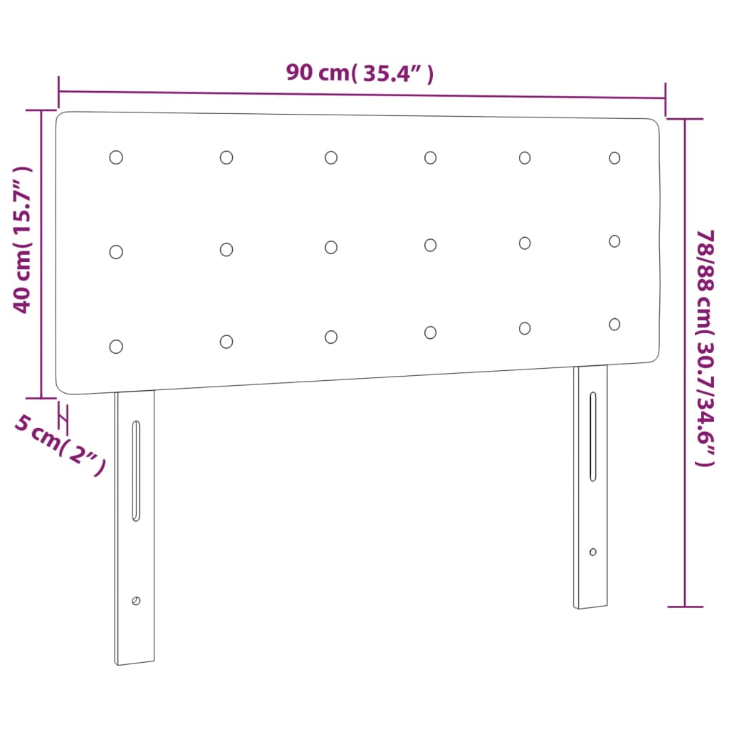 Hoofdbord 90x5x78/88 cm kunstleer grijs Hoofdborden en voetborden | Creëer jouw Trendy Thuis | Gratis bezorgd & Retour | Trendy.nl