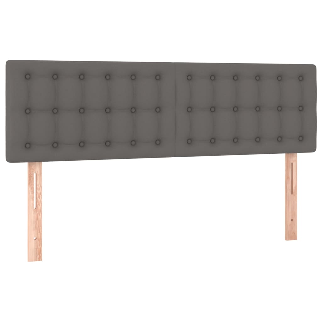 Hoofdborden 2 st 72x5x78/88 cm kunstleer grijs Hoofdborden en voetborden | Creëer jouw Trendy Thuis | Gratis bezorgd & Retour | Trendy.nl