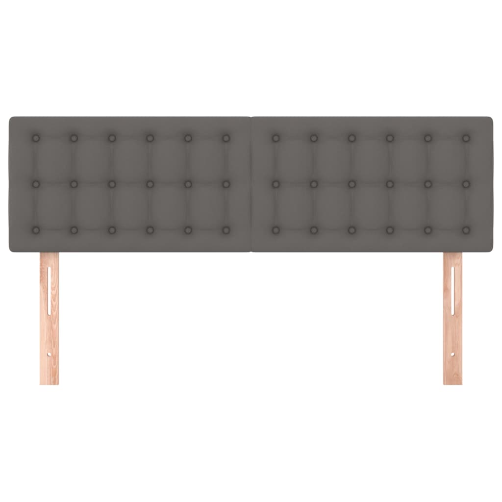 Hoofdborden 2 st 72x5x78/88 cm kunstleer grijs Hoofdborden en voetborden | Creëer jouw Trendy Thuis | Gratis bezorgd & Retour | Trendy.nl