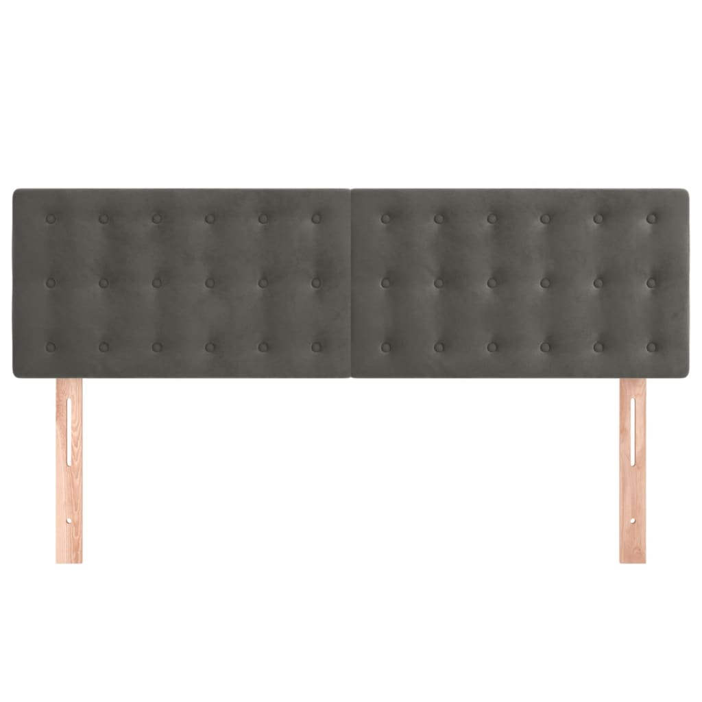 Hoofdborden 2 st 72x5x78/88 cm fluweel donkergrijs Hoofdborden en voetborden | Creëer jouw Trendy Thuis | Gratis bezorgd & Retour | Trendy.nl