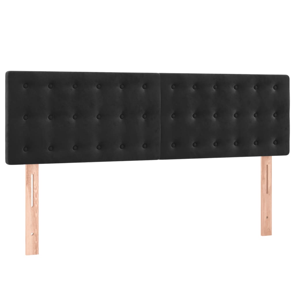 Hoofdborden 2 st 72x5x78/88 cm fluweel zwart Hoofdborden en voetborden | Creëer jouw Trendy Thuis | Gratis bezorgd & Retour | Trendy.nl