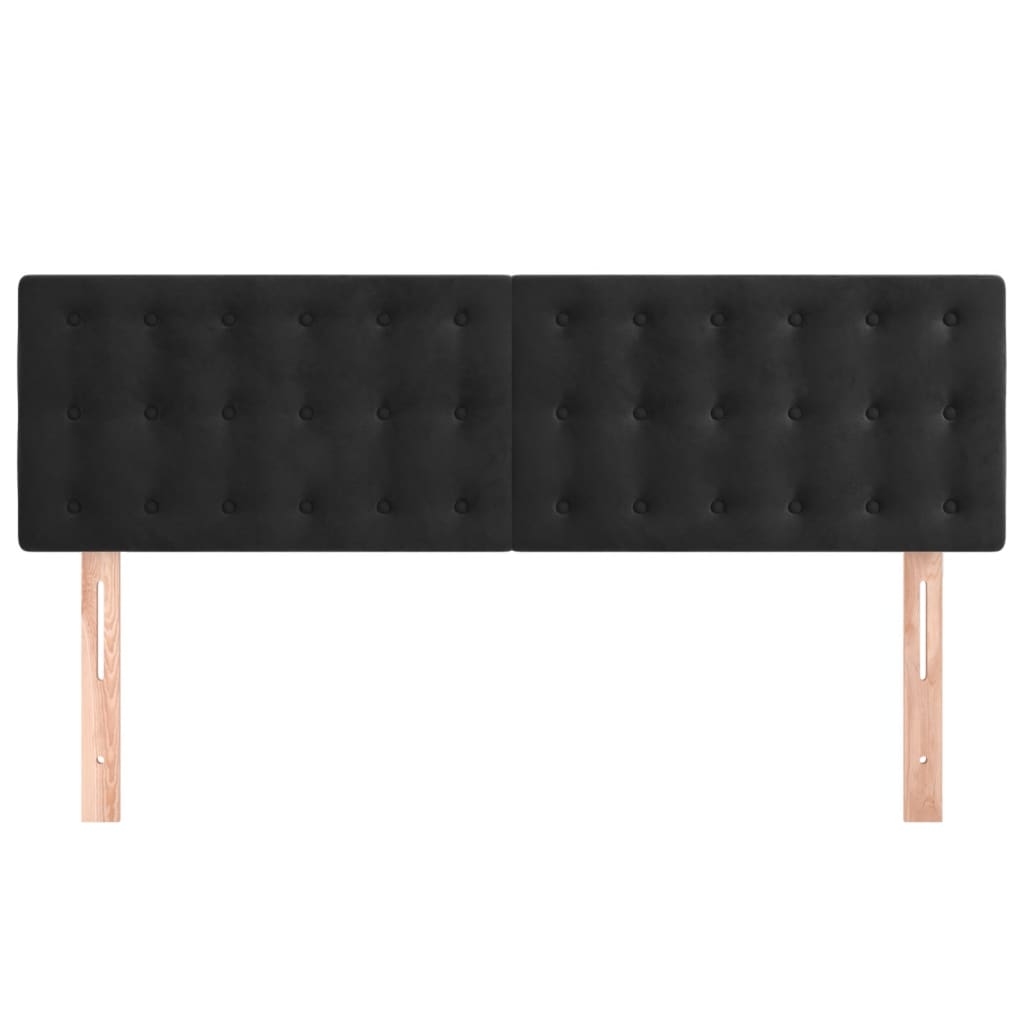 Hoofdborden 2 st 72x5x78/88 cm fluweel zwart Hoofdborden en voetborden | Creëer jouw Trendy Thuis | Gratis bezorgd & Retour | Trendy.nl