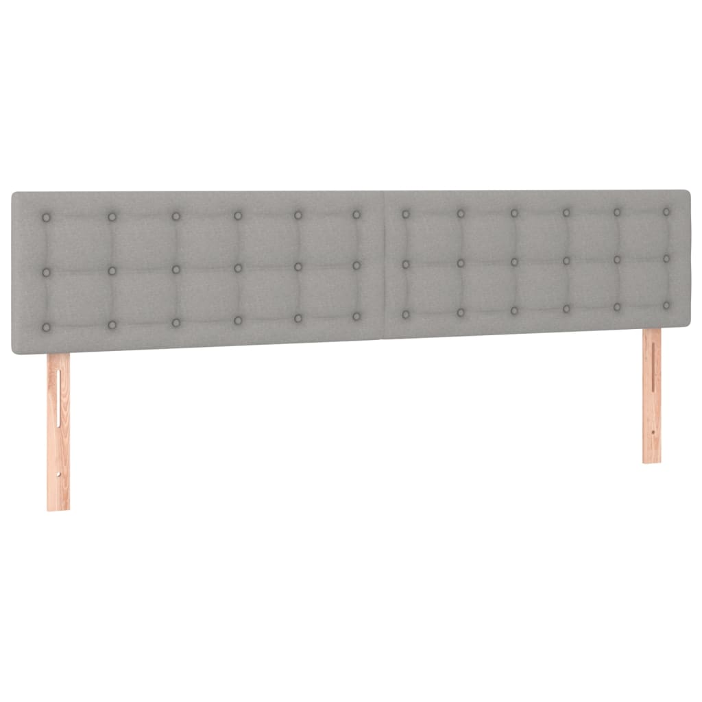 Hoofdborden 2 st 80x5x78/88 cm stof lichtgrijs Hoofdborden en voetborden | Creëer jouw Trendy Thuis | Gratis bezorgd & Retour | Trendy.nl