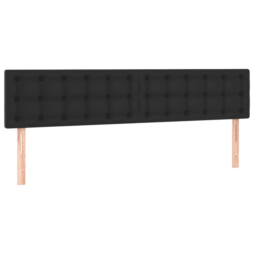 Hoofdborden 2 st 80x5x78/88 cm kunstleer zwart Hoofdborden en voetborden | Creëer jouw Trendy Thuis | Gratis bezorgd & Retour | Trendy.nl