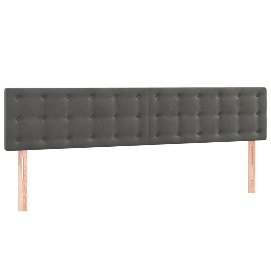 Hoofdborden 2 st 80x5x78/88 cm fluweel donkergrijs Hoofdborden en voetborden | Creëer jouw Trendy Thuis | Gratis bezorgd & Retour | Trendy.nl