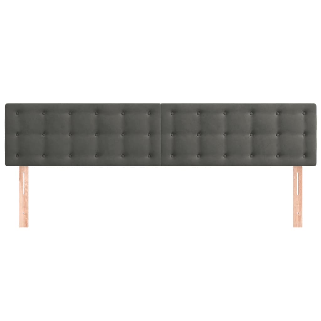 Hoofdborden 2 st 80x5x78/88 cm fluweel donkergrijs Hoofdborden en voetborden | Creëer jouw Trendy Thuis | Gratis bezorgd & Retour | Trendy.nl