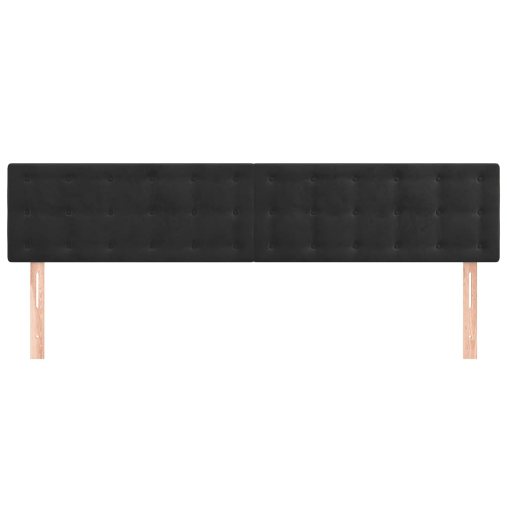 Hoofdborden 2 st 80x5x78/88 cm fluweel zwart Hoofdborden en voetborden | Creëer jouw Trendy Thuis | Gratis bezorgd & Retour | Trendy.nl