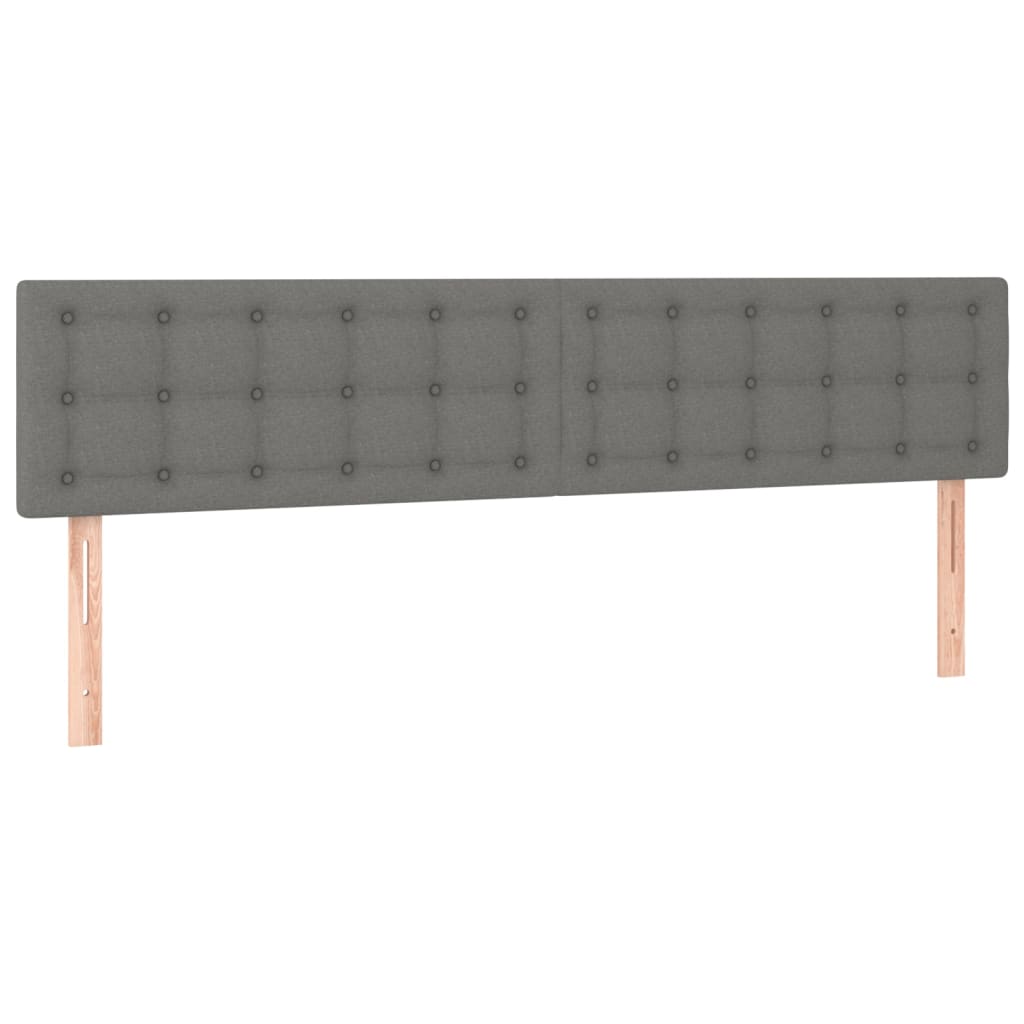 Hoofdborden 2 st 100x5x78/88 cm stof donkergrijs Hoofdborden en voetborden | Creëer jouw Trendy Thuis | Gratis bezorgd & Retour | Trendy.nl