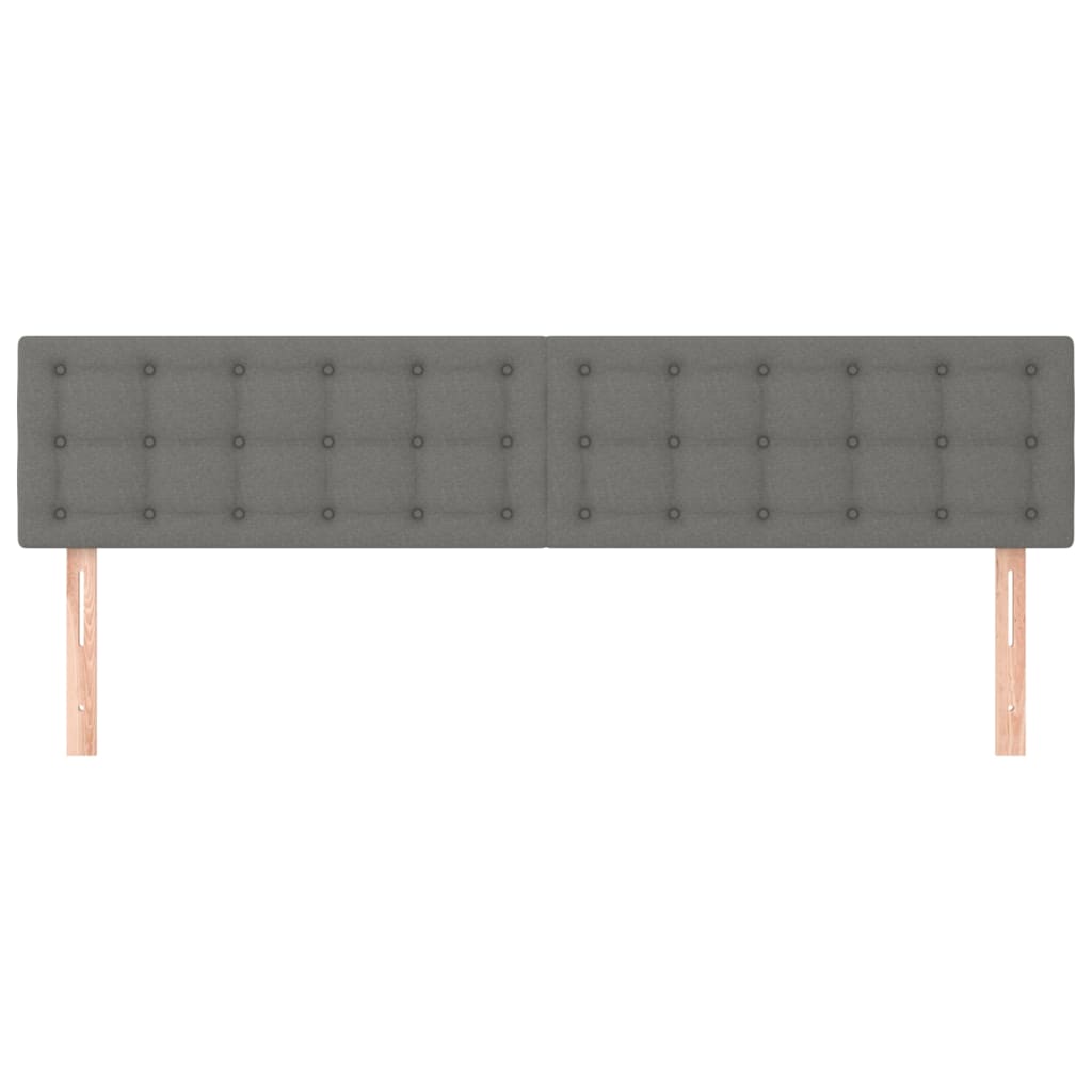 Hoofdborden 2 st 100x5x78/88 cm stof donkergrijs Hoofdborden en voetborden | Creëer jouw Trendy Thuis | Gratis bezorgd & Retour | Trendy.nl