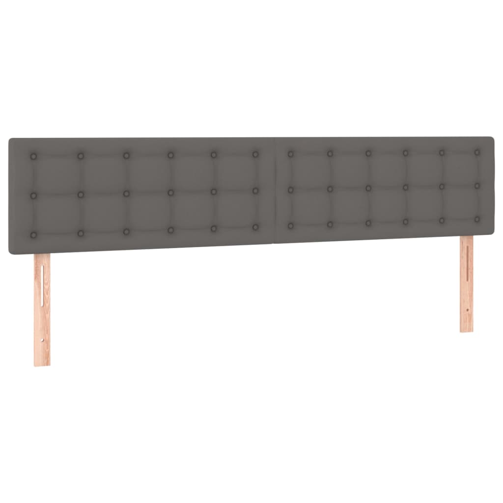 Hoofdborden 2 st 100x5x78/88 cm kunstleer grijs Hoofdborden en voetborden | Creëer jouw Trendy Thuis | Gratis bezorgd & Retour | Trendy.nl