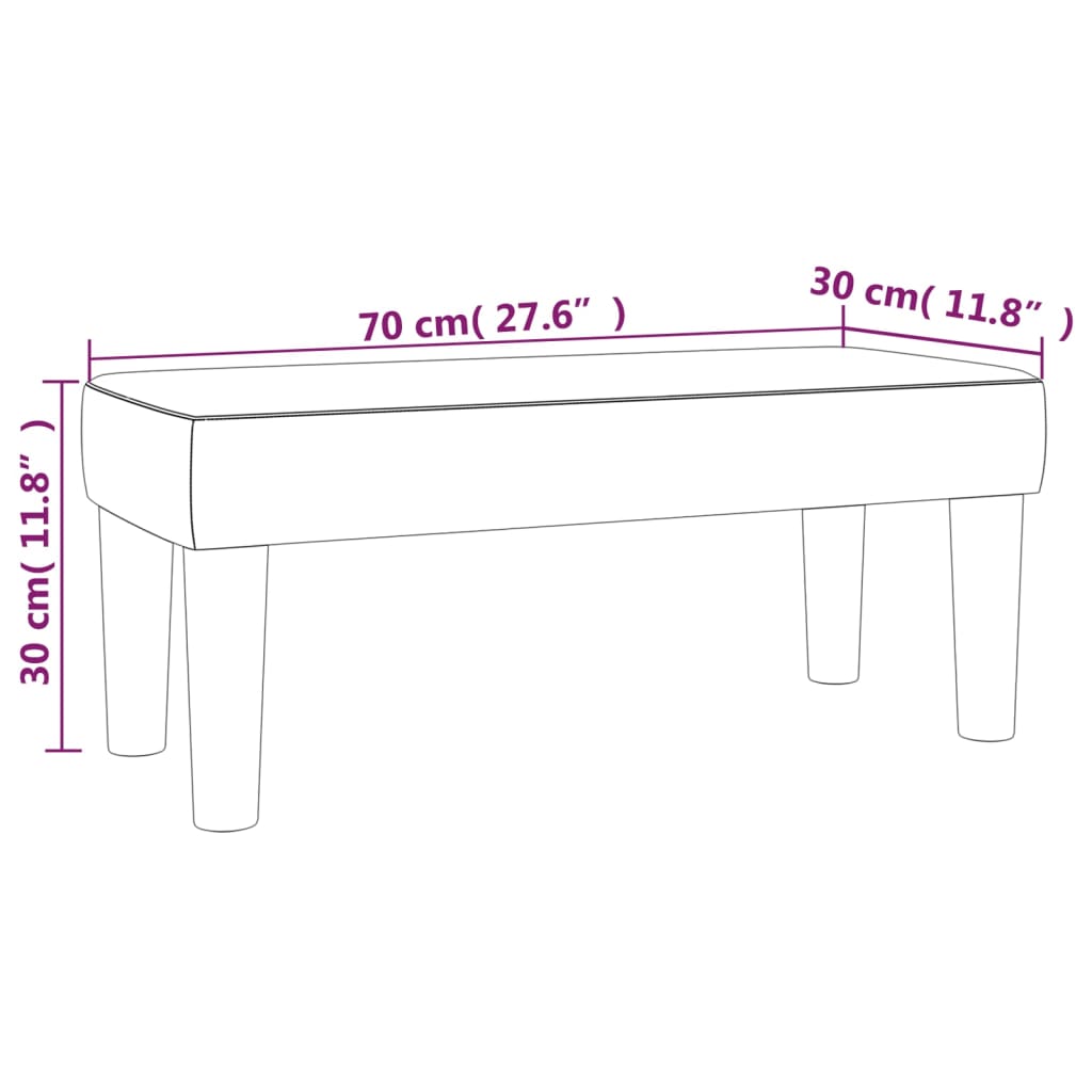 Bankje 70x30x30 cm stof bruin Bankjes | Creëer jouw Trendy Thuis | Gratis bezorgd & Retour | Trendy.nl