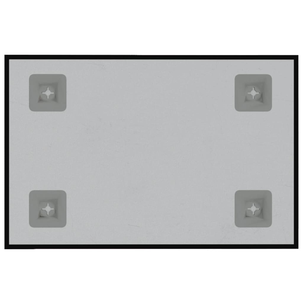 Magneetbord voor aan de wand 40x30 cm gehard glas zwart